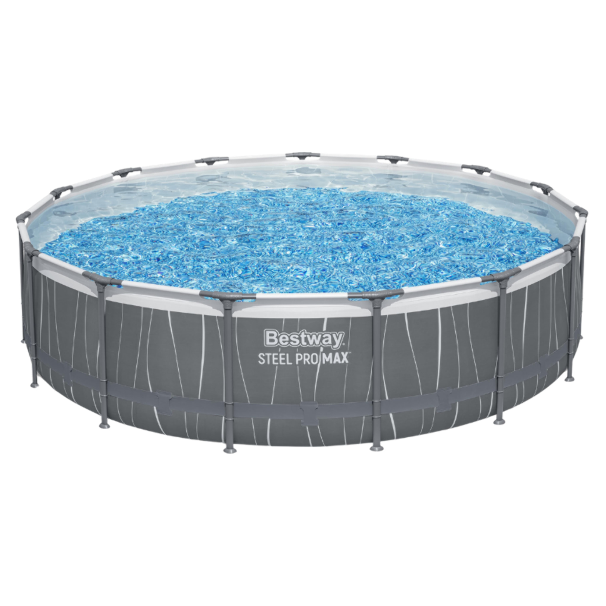 Bestway Piscine hors sol - Ronde - Steel Pro Max - 457 x 107 cm - Lumières LED incluses