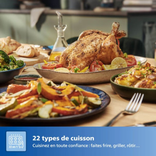 Friteuse sans huile PHILIPS HD9880/90 friteuse sans huile connectée Noir, Série 5000 8.3L