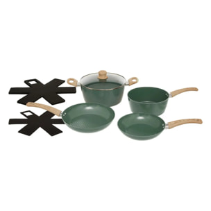batterie de cuisine 7 pièces en aluminium forgé