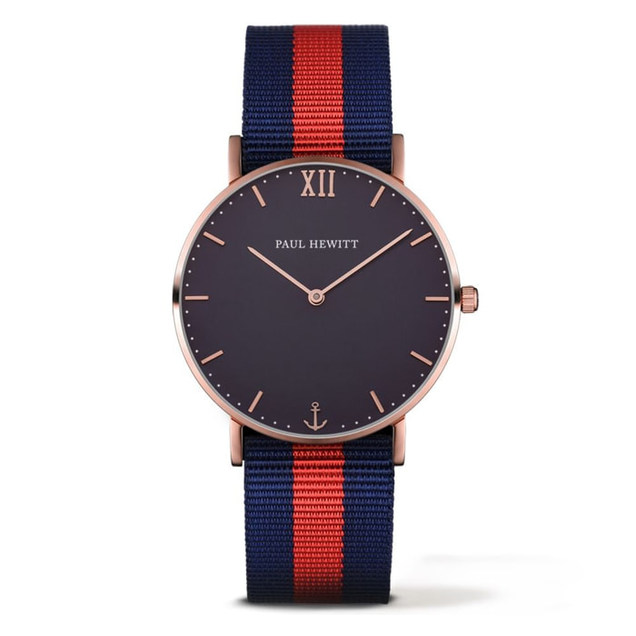 Reloj Paul Hewitt PH-SA-R-ST-B-NR-20 Unisex Analogico Cuarzo con Correa de Nylon