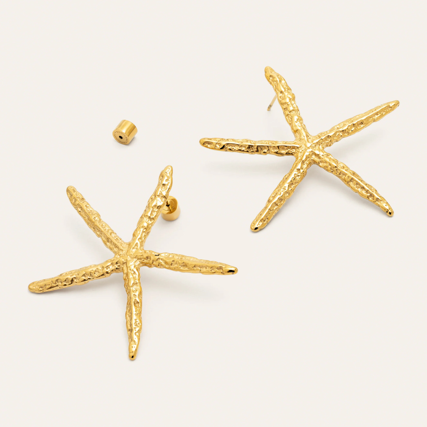 Orecchini Maxi Starfish Acciao Placcato Oro