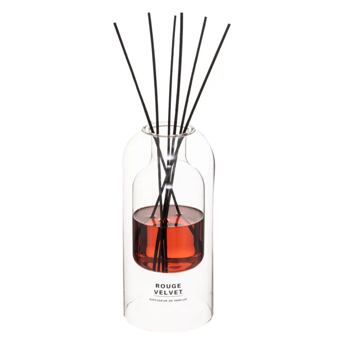 Diffuseur de parfum Ilan 500ml verre rouge velvet