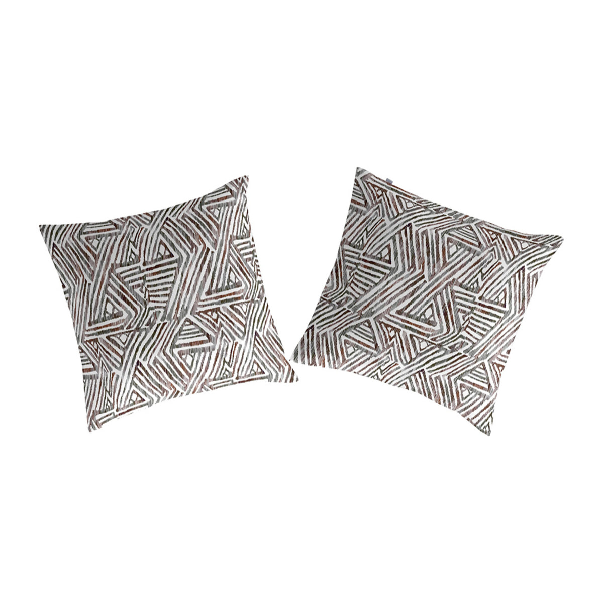 2 Fundas de almohada PAMIU 65x65 cm marrón - 100% algodón -