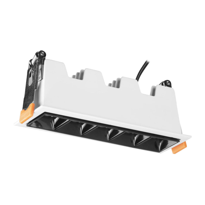 Forlight Jim - Downlight Empotrable de Techo LEDx5 Rectangular Luz Cálida 3000K de Aluminio Color Blanco 147x45mm