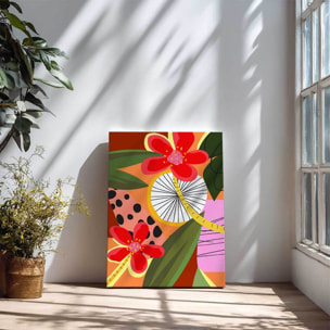 Tableau Flower Market fleurs graphiques modernes Toile imprimée