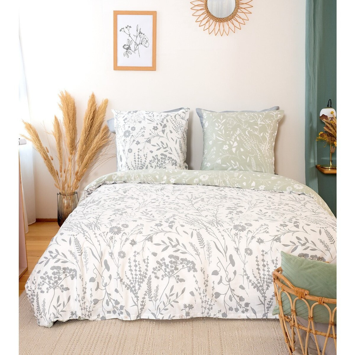 Parure Housse De Couette 3pcs 100% Satin De Coton 78fils Susie