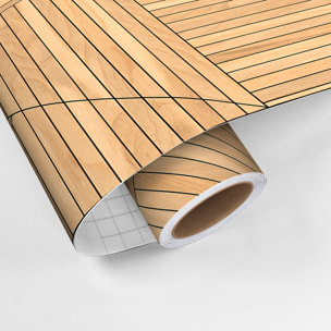 Rouleau revêtement adhésif vinyle au mètre - Sticker mural panneau de bois - TESSELLA