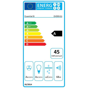 Hotte décorative murale ESSENTIELB EHDB 61i