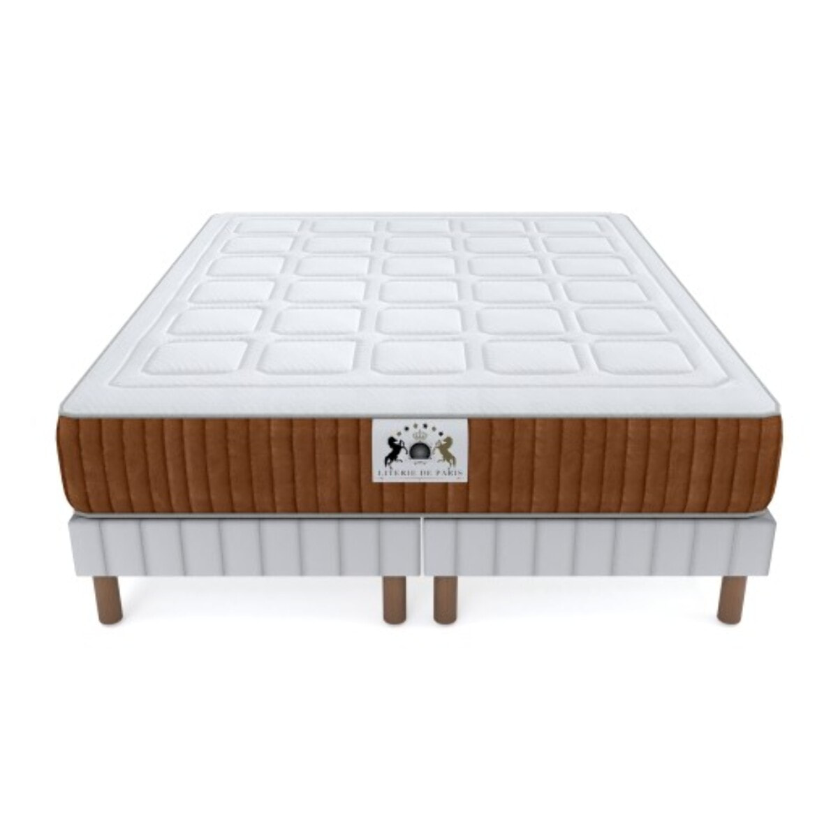 ENSEMBLE PASSY - Matelas 2 Places + 2 Sommiers