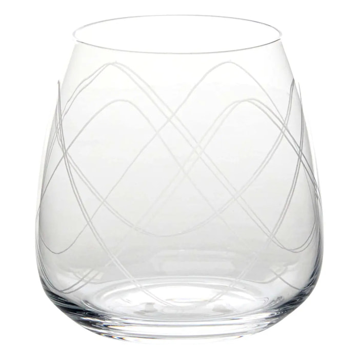 Lot de 4 gobelets bas Talia cristallin