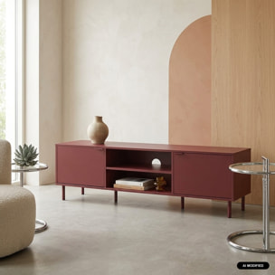Meuble TV décor bois et métal 160cm ELLIE