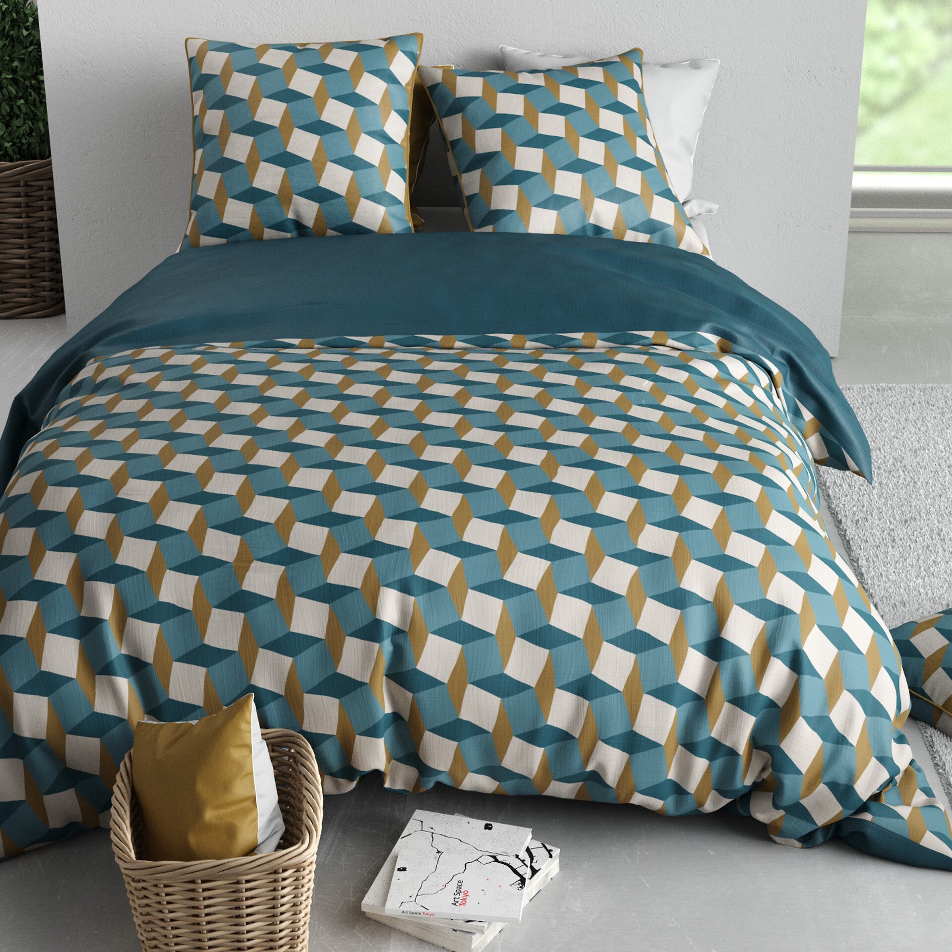 Parure Housse De Couette 3pcs 100% Coton 57 Fils POLO