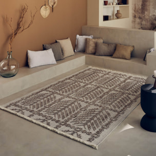 Bali - tapis moderne aztèque, crème