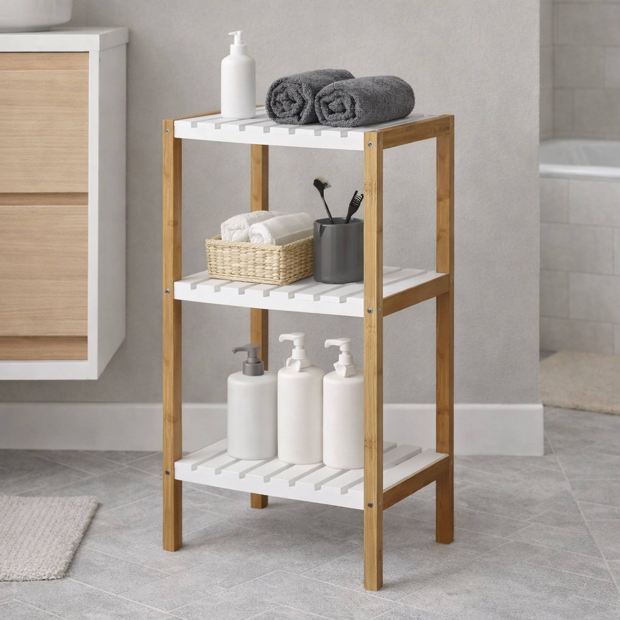 Estantería de Bambú de 3 estantes 34x33x78cm