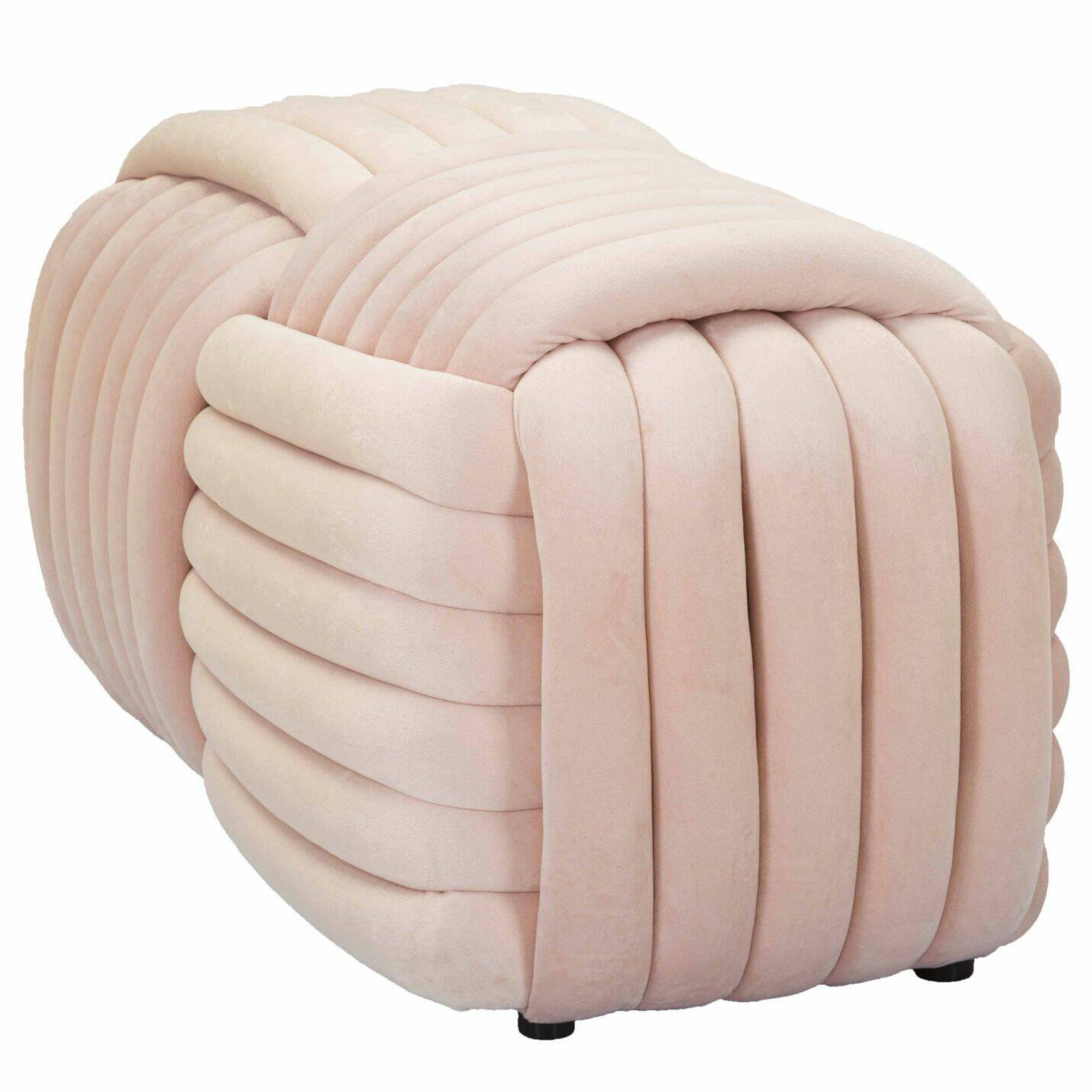 Panca Calcea, Panchina multiuso, Seduta per ospiti, Cassapanca multifunzione, 90x45 h45 cm, Rosa
