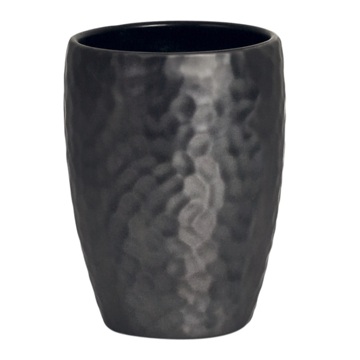 Gobelet Céramique DARWIN HAMMERED Noir Spirella