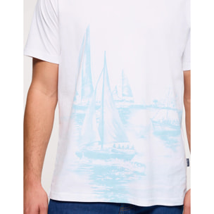 Camiseta Manga Corta Blanca - Mainboat