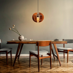 Lámpara de techo 60 cm. nogal, tipo E 27 Max 45 - 60 W