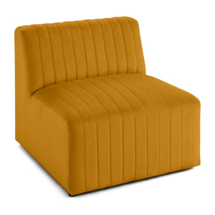 Nova - module d'assise sans accoudoirs - en velours - Jaune