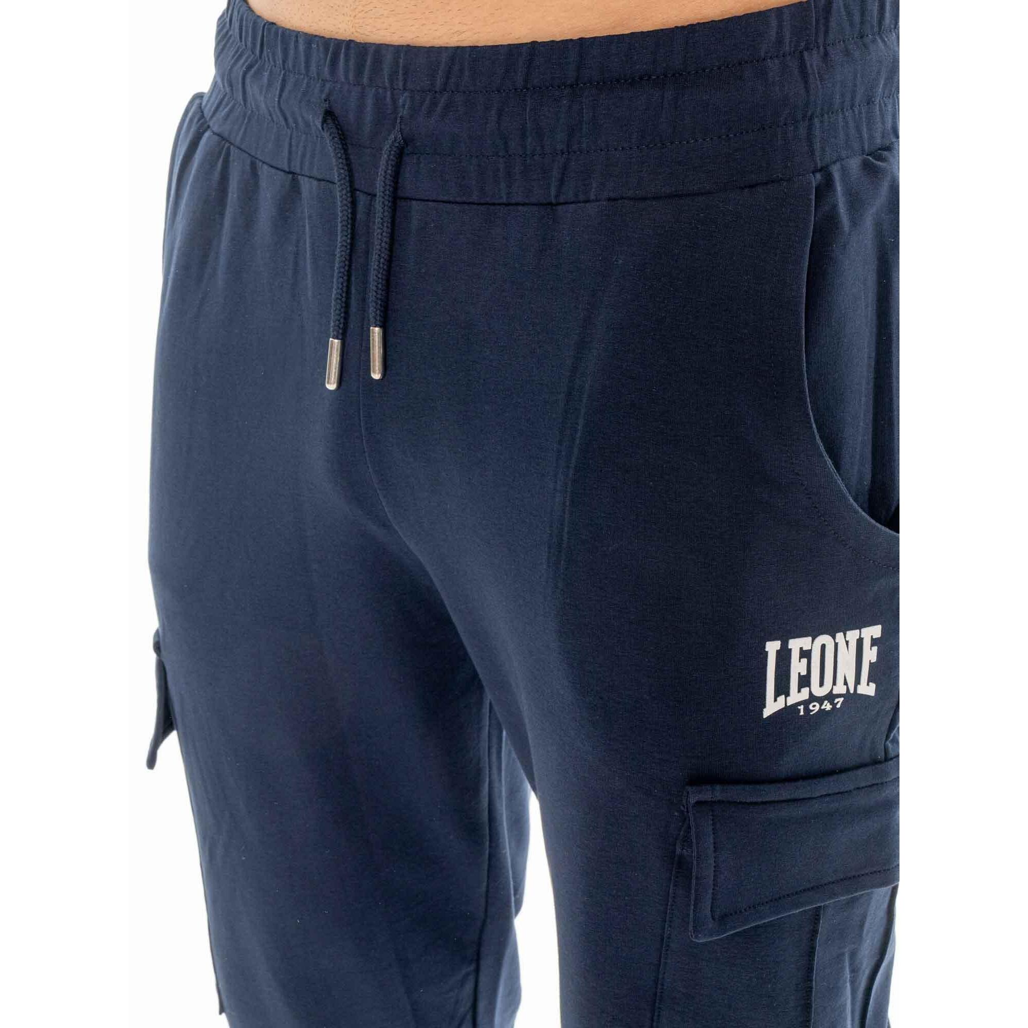 Pantalones cargo básicos de felpa sin cepillar para hombre de Leone