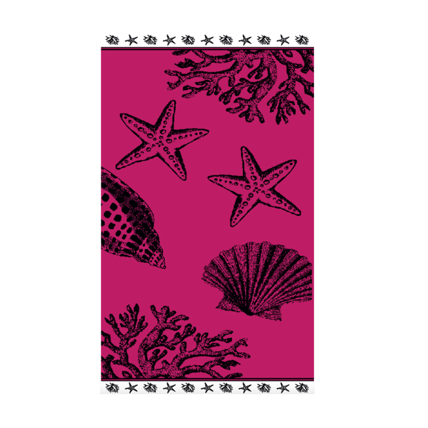 Telo Mare Spugna Jacquard Spiaggia Disegno Baleari