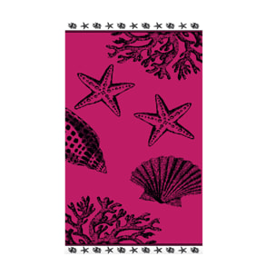 Telo Mare Spugna Jacquard Spiaggia Disegno Baleari