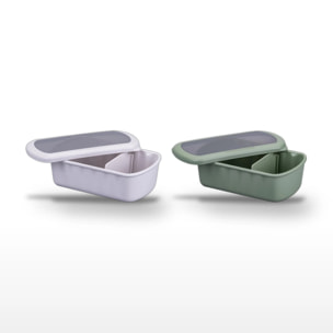Ensemble de 2 Lunchbox 1L Fackelmann Storage Beige et Verte