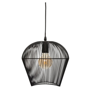 Suspension filaire "Jena" métal noir D26cm