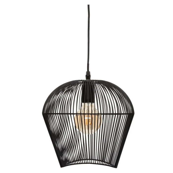 Suspension filaire "Jena" métal noir D26cm