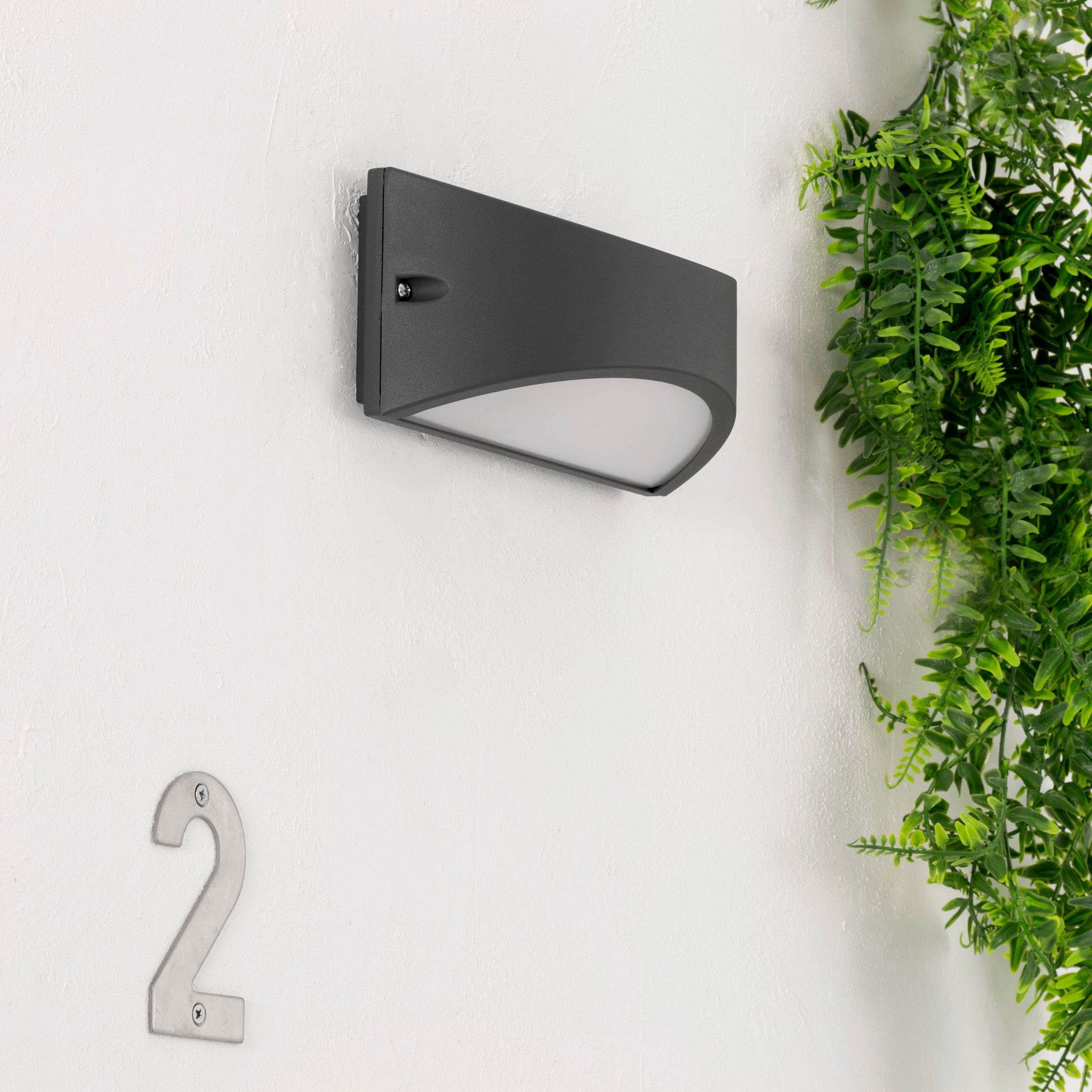 FORLIGHT Kapa aplique empotrable de pared exterior con luz led blanco neutro 4000K en color gris