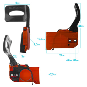 Gruppo Freno/Frizione Per Motosega 52Cc/62Cc Carter Copri Catena Con Freno Di Sicurezza Per Motoseghe 52Cc/62Cc