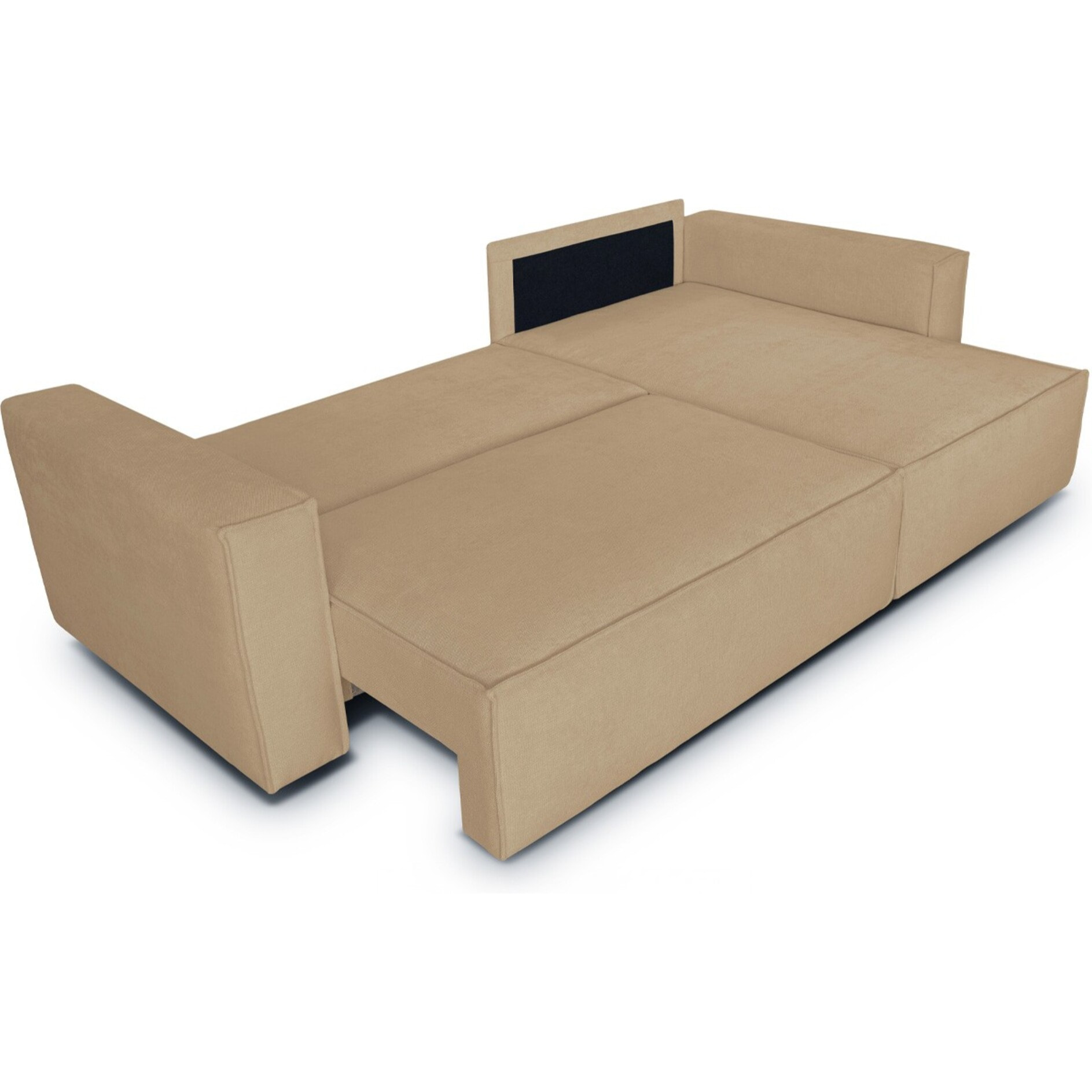 Canapé d'angle convertible 4 places en tissu chenille - LIVIA