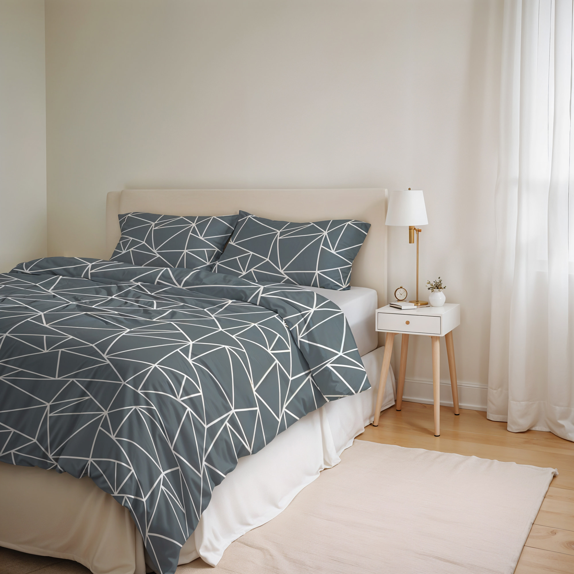 PARURE COPRIPIUMINO IDA, 100% Cotone - MARTE