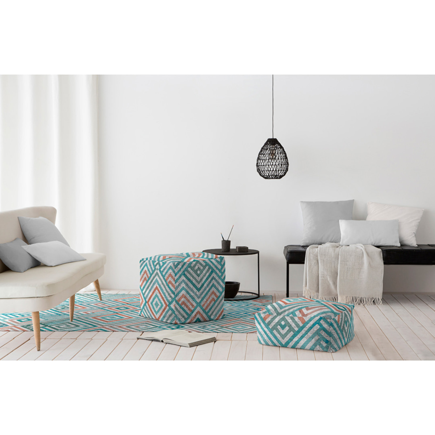 Pouf amovible en coton NAF NAF TIHUA