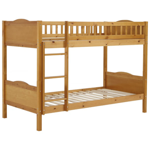 Lit superposé en bois "Gabriel" - 90 x 190 cm - Marron