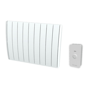 Radiateur électrique LCD fonte blanc 2000W Connecté