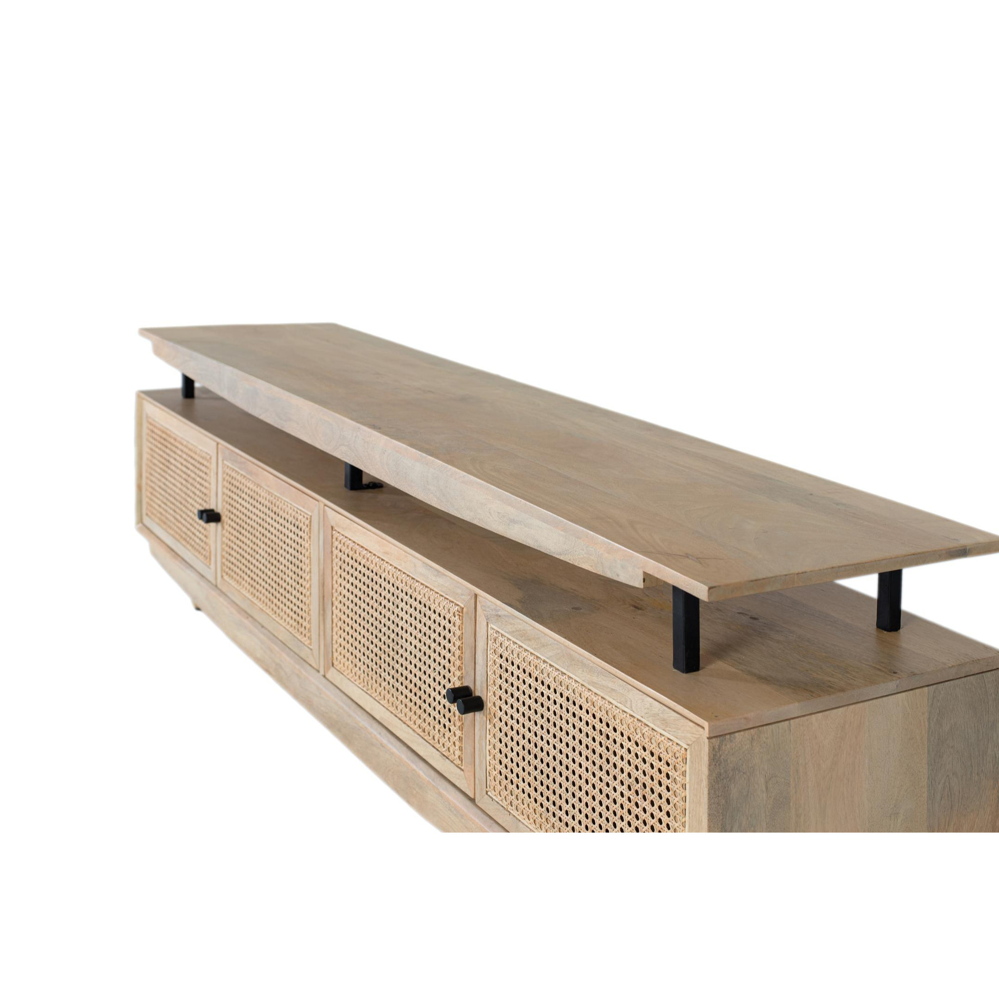 Mueble TV de Madera de Mango 180 Cm Estilo Retro Vintage