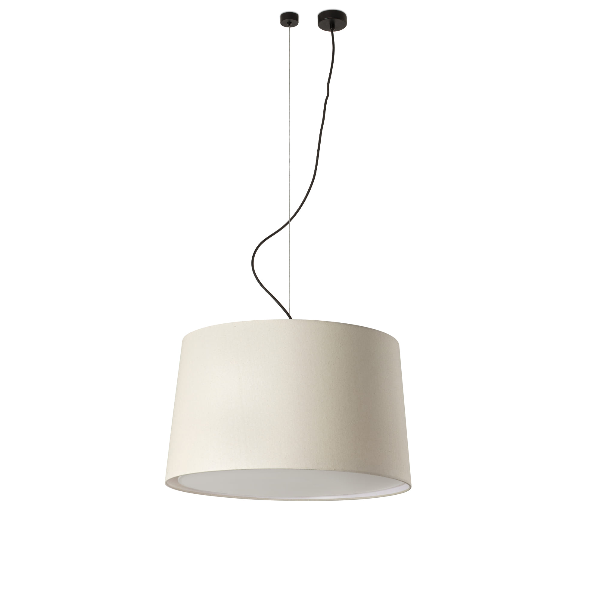 WINDSOR Lampe suspension déportée noir/lin