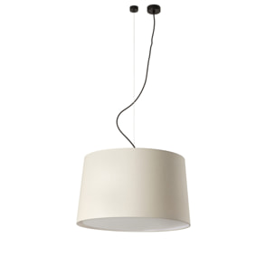 WINDSOR Lampe suspension déportée noir/lin