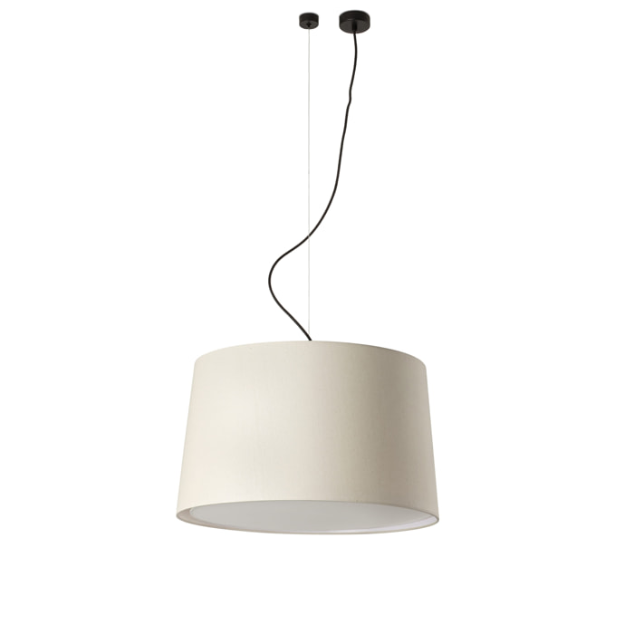 WINDSOR Lampe suspension déportée noir/lin