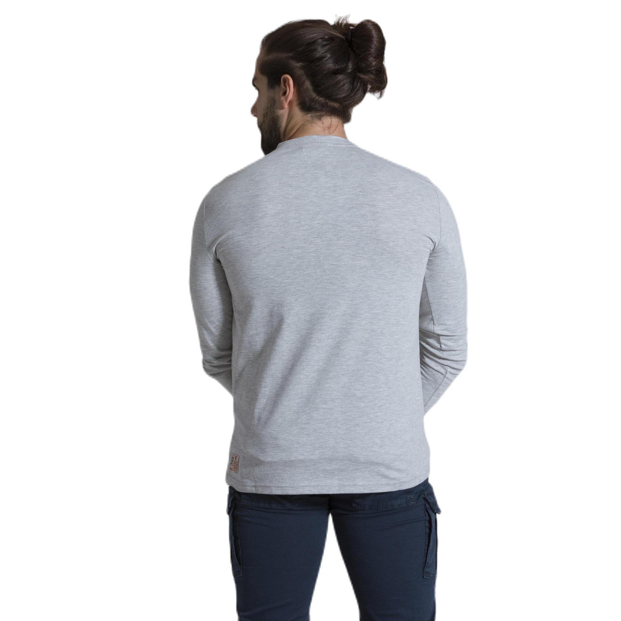 Camiseta de hombre Leone Basic de algodón de manga larga