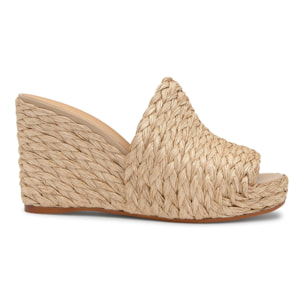 Zueco con cuña Jenna en rafia natural