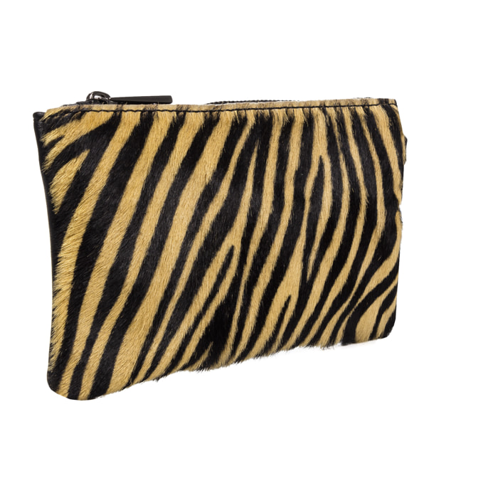 Fiorella Borsa da donna Autentica pelle Sauvage Cavallino Tigre