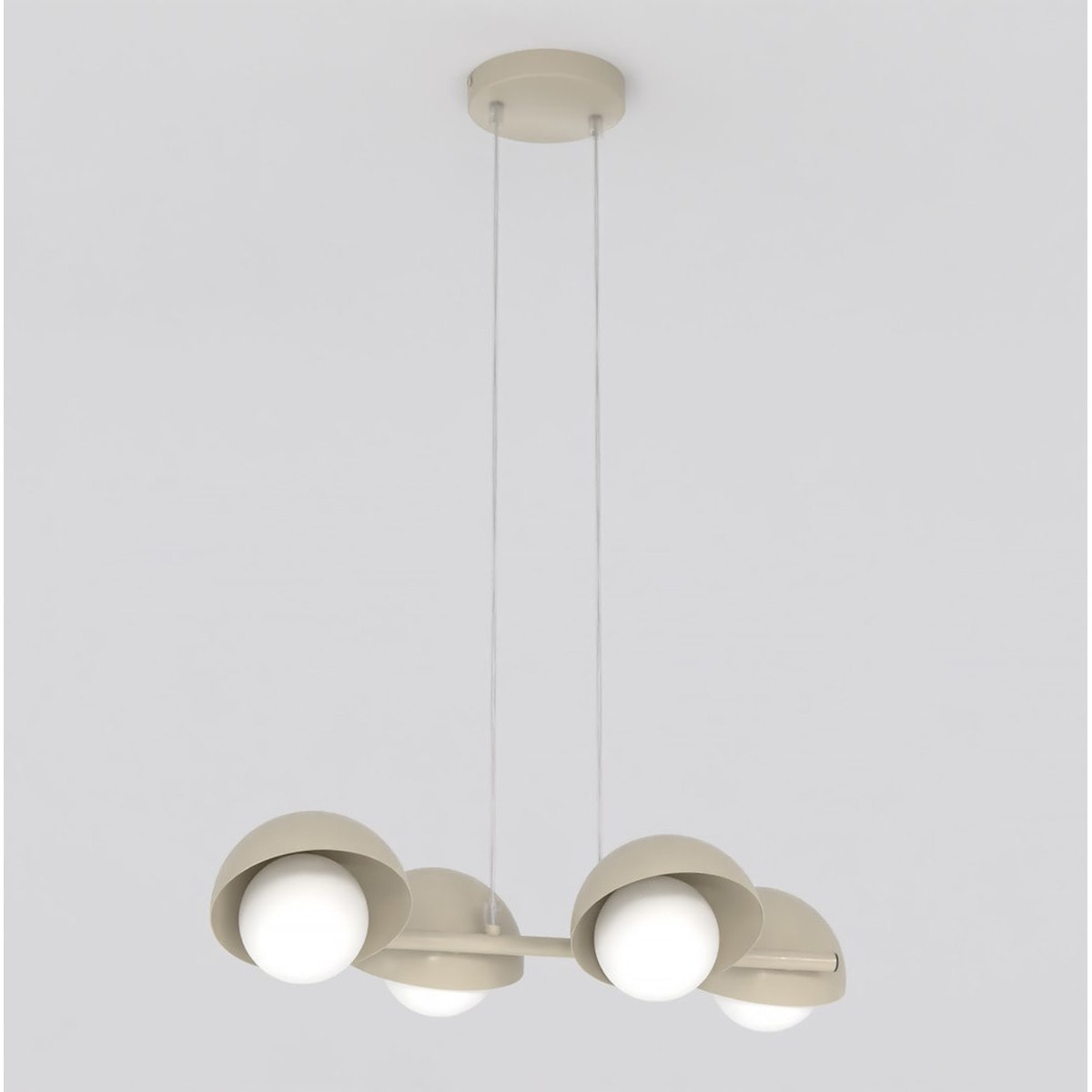 Lampada a sospensione BOOM con quattro diffusori in vetro