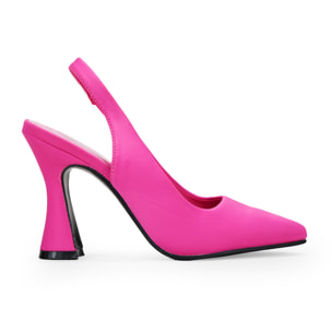 Zapatos de tacón acampanado rosa