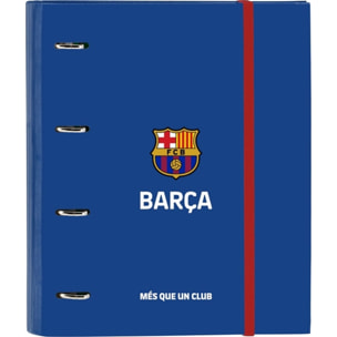 Carpeta 4 anillas 35mm c/recambio f.c.barcelona 2ª equipacion