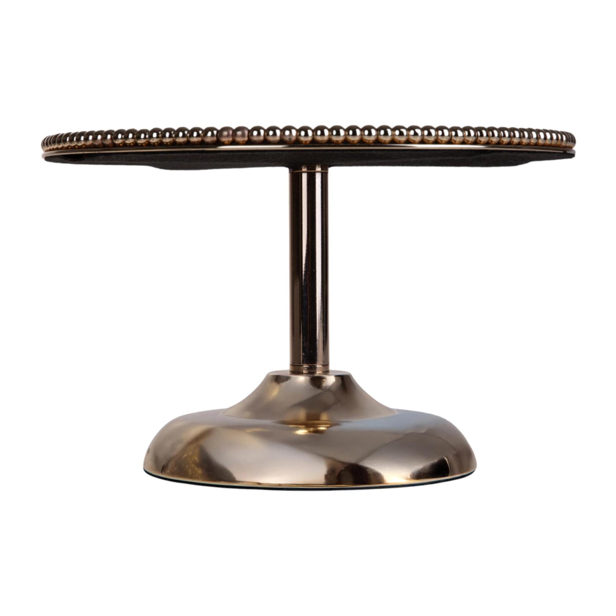 Alzata d.25xh16 cm con specchio elegance - Pezzi 1 - ORO - Bianchi Dino SpA