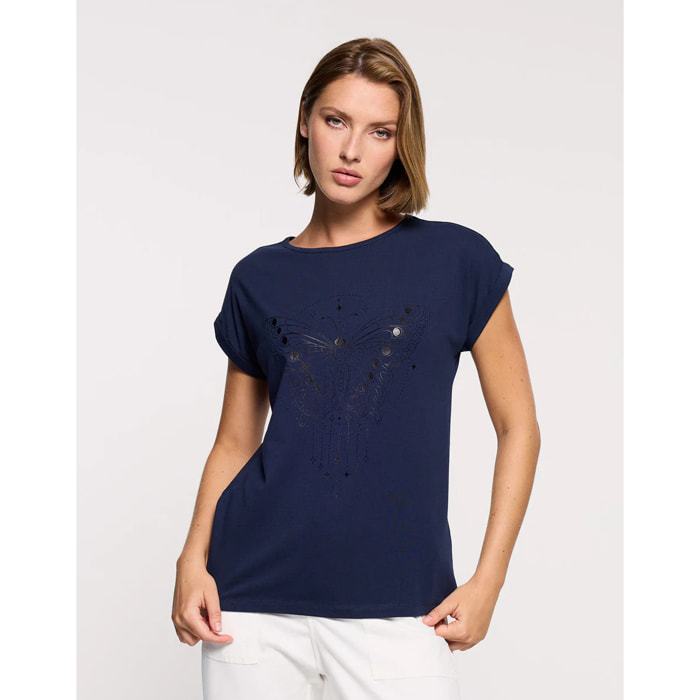 Camiseta Manga Corta Azul Marino - Kalosa