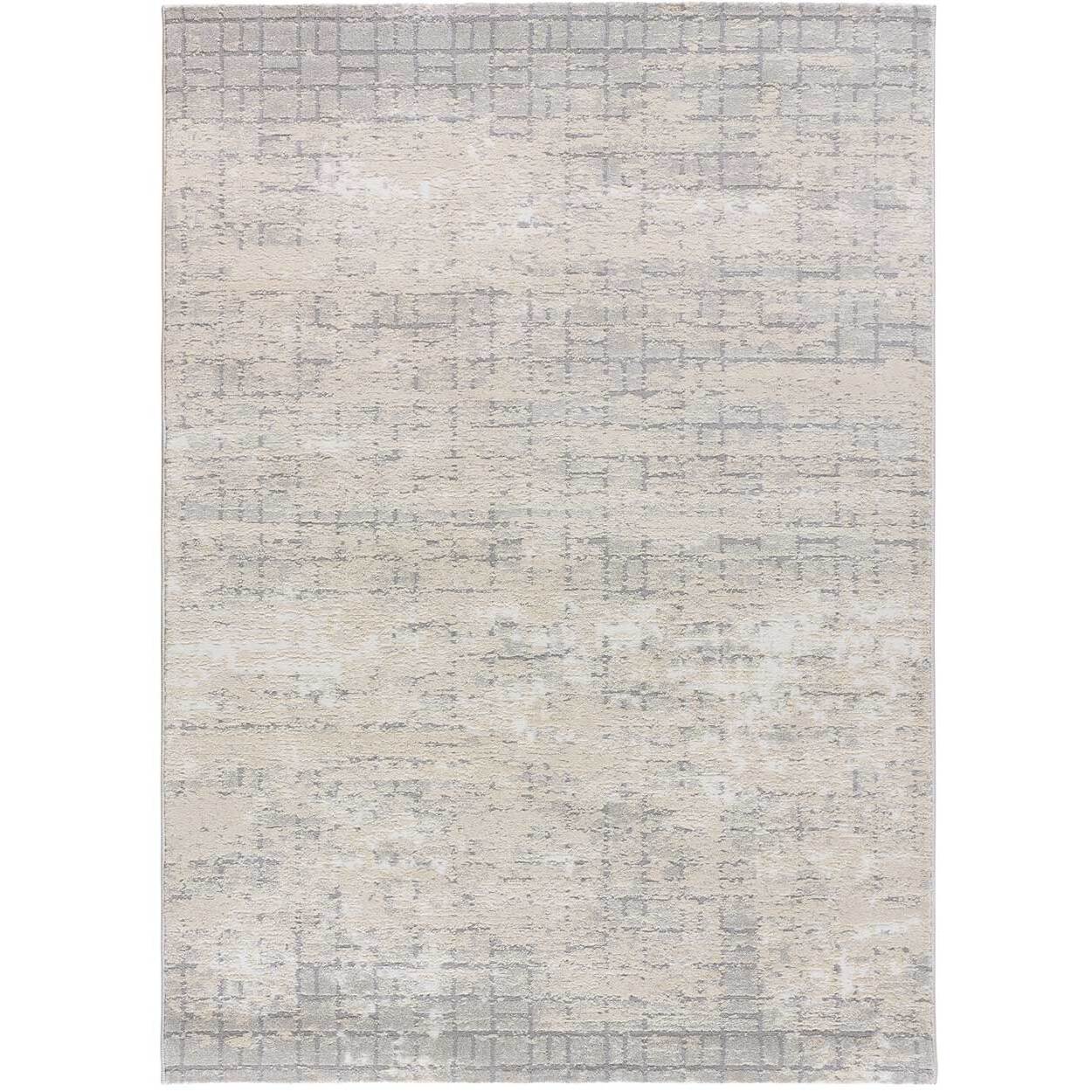HL-VINTAGE Alfombra con texturas neutras de pelo corto en color crema, varias medidas disponibles