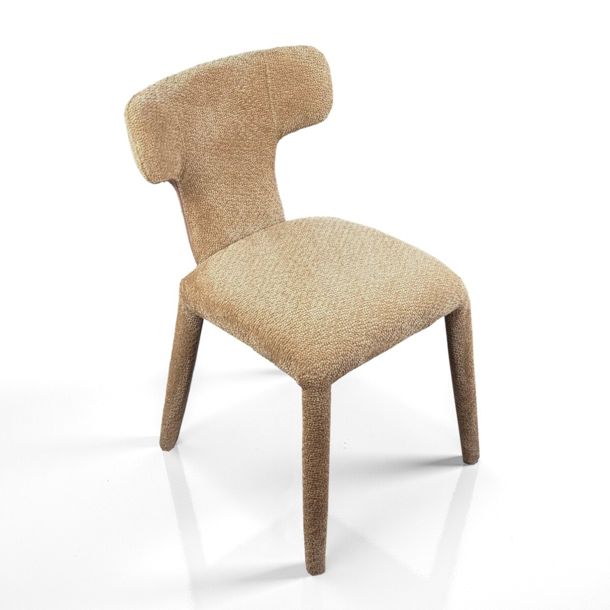 Lot de 2 chaises de salle à manger Tomasucci HERD, en tissu, sable, 60 × 50 × 81 cm
